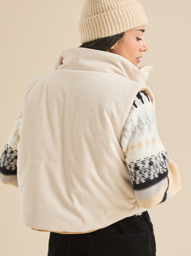Cordelia Reversible Corduroy Vest Detail 4 - TULLABEE