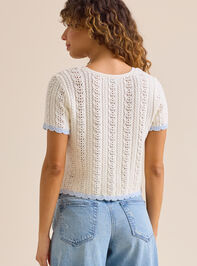 Maisie Cable Tie Front Top Detail 6 - TULLABEE