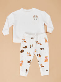 Puppy Pals Top and Pants Baby Set Detail 2 - TULLABEE