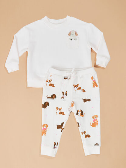 Puppy Pals Top and Pants Baby Set - TULLABEE