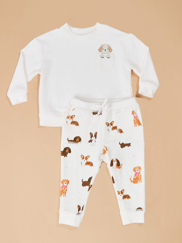 Puppy Pals Top and Pants Baby Set Detail 2 - TULLABEE