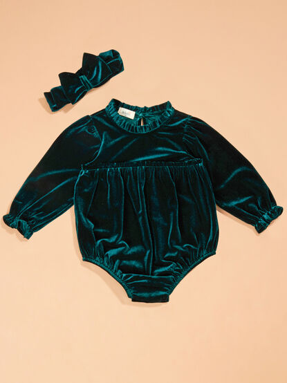 Ivy Velvet Bubble and Headband Set - TULLABEE