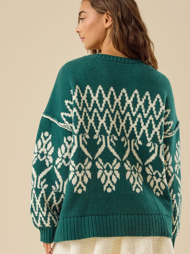 Colleen Fair Isle Sweater Detail 5 - TULLABEE