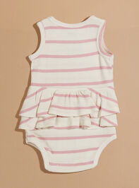 Mary Kate Ribbed Striped Bodysuit Detail 2 - TULLABEE