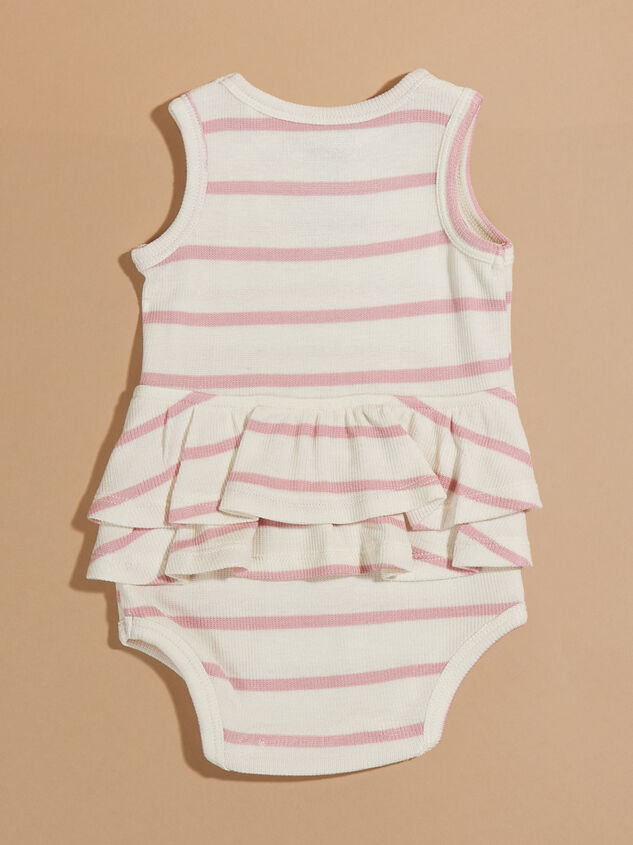 Mary Kate Ribbed Striped Bodysuit Detail 2 - TULLABEE