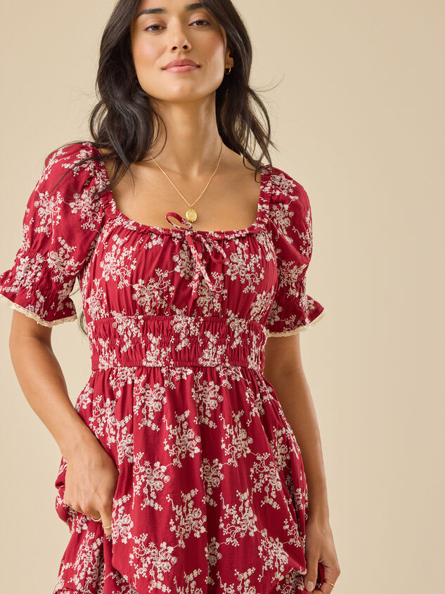 Aura Floral Maxi Dress Detail 2 - TULLABEE