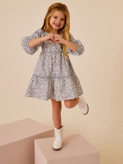 Nora Floral Toddler Dress - TULLABEE