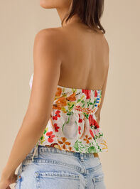 Spencer Postcard Print Tube Top Detail 4 - TULLABEE