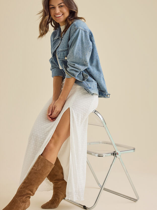 Hayes Lace Midi Skirt Detail 3 - TULLABEE