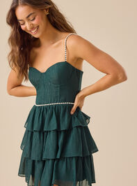 Tasha Pearl Mini Dress Detail 2 - TULLABEE