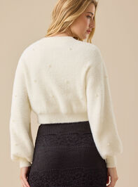 Seraphina Pearl and Bow Cardigan Detail 6 - TULLABEE