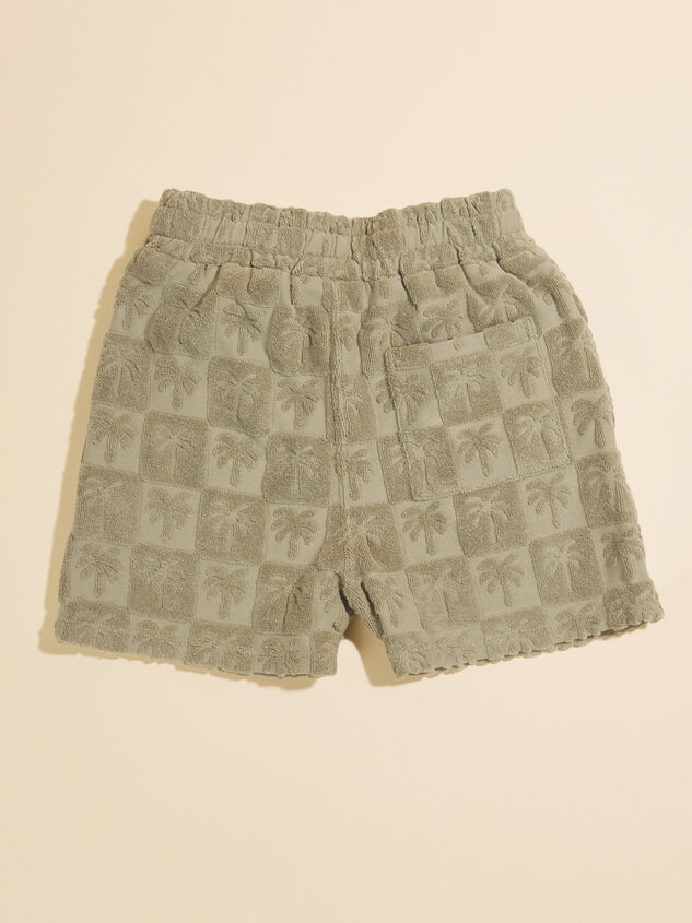 Palm Checkered Shorts by Rylee + Cru Detail 2 - TULLABEE