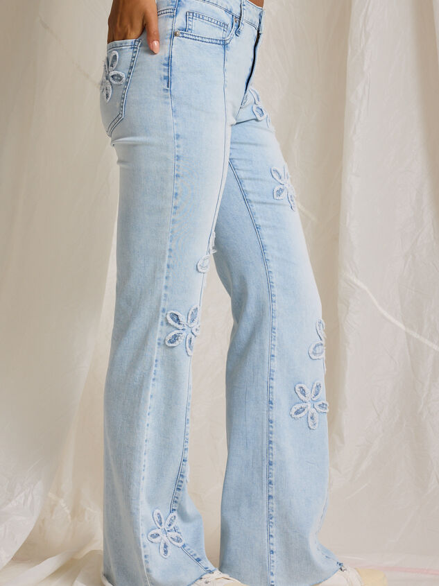 Belle Floral Jeans Detail 4 - TULLABEE
