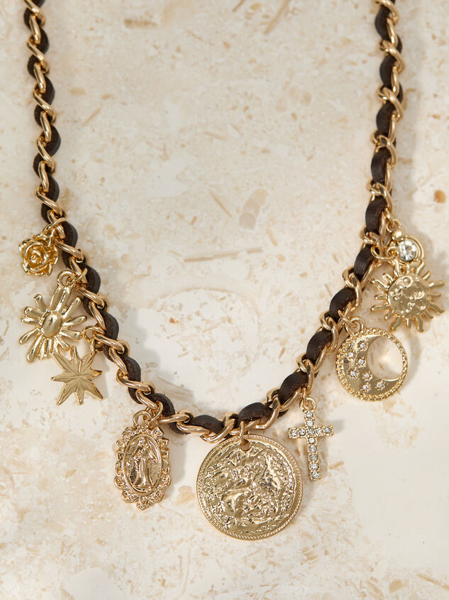 Woven Light Charm Necklace Detail 2 - TULLABEE