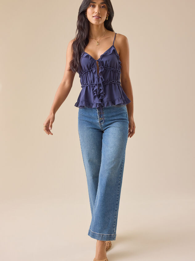 Whitley Ruffle Tank Top Detail 2 - TULLABEE