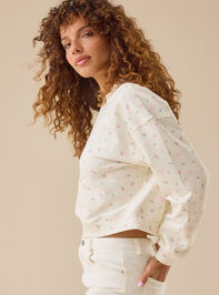 Felicity Floral Bow Mama Sweatshirt Detail 3 - TULLABEE