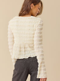 Livvy Ruffle Tie Front Top Detail 3 - TULLABEE