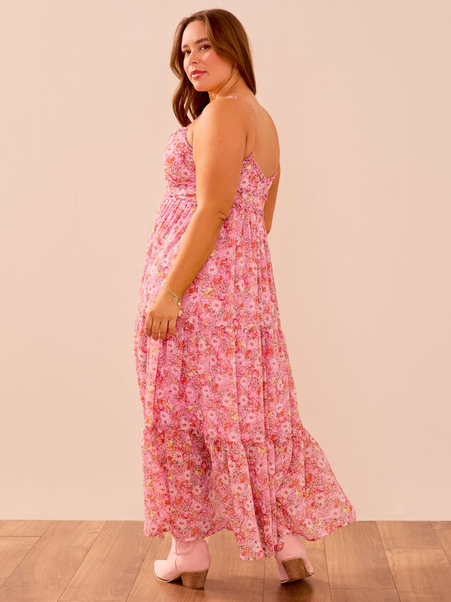 Kezia Floral Maxi Dress Detail 6 - TULLABEE