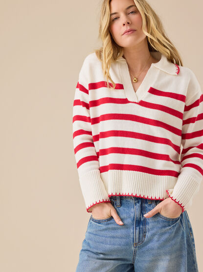 Ambre Striped Sweater - TULLABEE