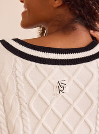 The Sideline Sweater Dress Detail 4 - TULLABEE