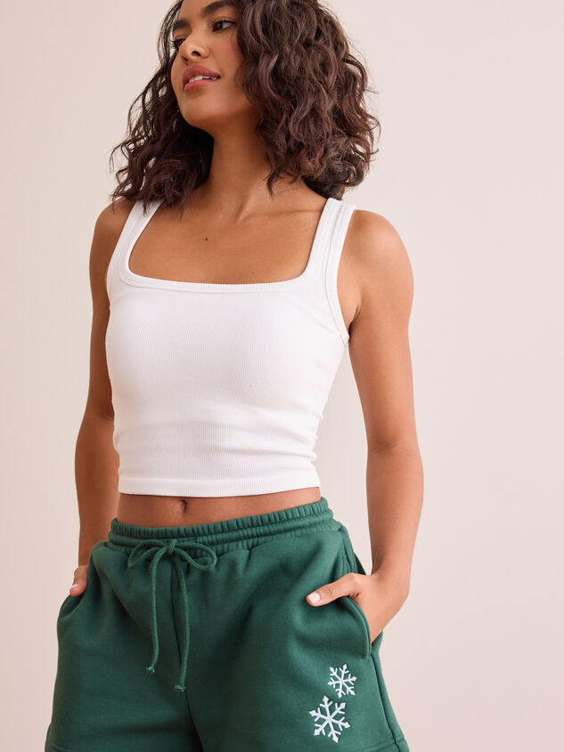 Stay Cozy Embroidered Shorts Detail 5 - TULLABEE