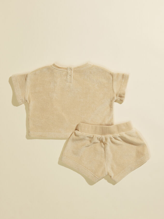 Terry Tee and Shorts Set by Quincy Mae Detail 2 - TULLABEE