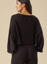 Sofie Cropped Lounge Top Detail 5 - TULLABEE