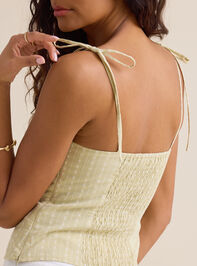 Camila Embroidered Lace Trim Tank Detail 4 - TULLABEE