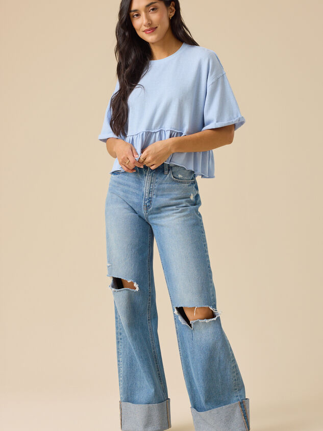 Sabrina Ruffle Babydoll Top - TULLABEE