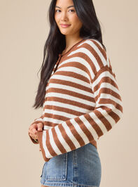 Emory Striped Cardigan Detail 5 - TULLABEE