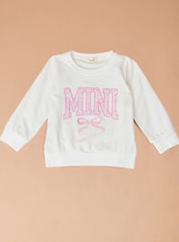 Lilly Bow Mini Sweatshirt Detail 2 - TULLABEE