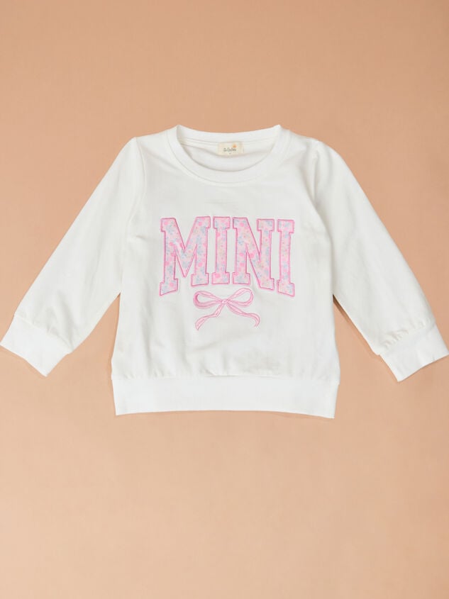 Lilly Bow Mini Sweatshirt Detail 2 - TULLABEE