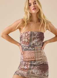 Belen Strapless Patchwork Mini Dress - TULLABEE