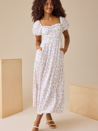 Jessy Puff Sleeve Maxi Dress - TULLABEE
