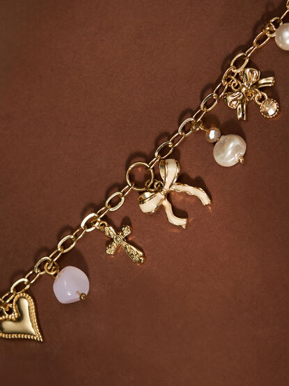 Bow Charm Dangle Bracelet - TULLABEE