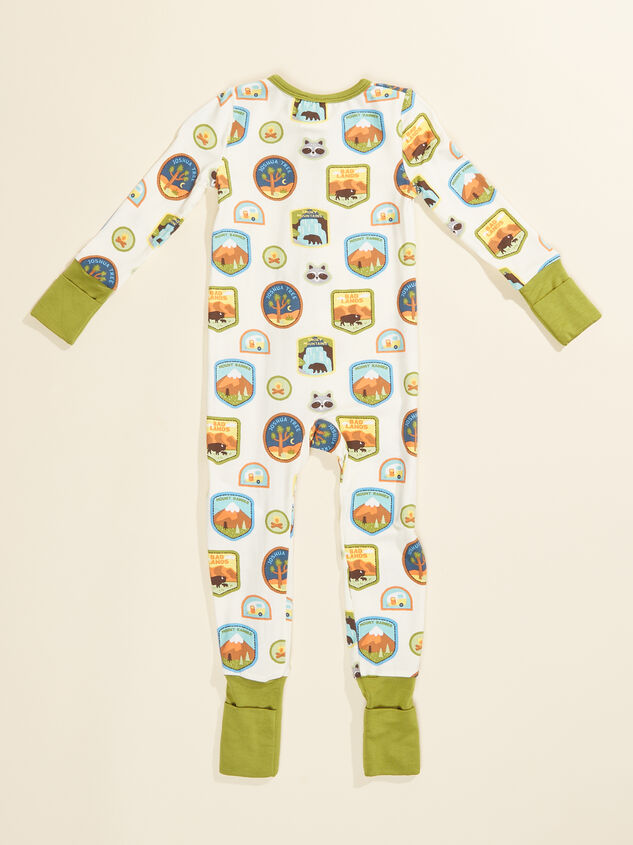 National Park Patch Zip Romper Detail 2 - TULLABEE