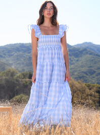 Baylin Gingham Maxi Dress - TULLABEE
