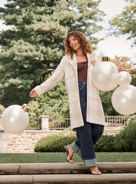 Jolie Plaid Wool Peacoat - TULLABEE