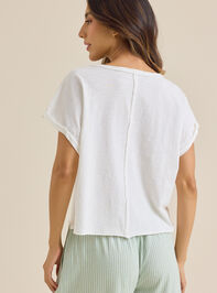 Demi Slub Roll Sleeve Tee Detail 5 - TULLABEE