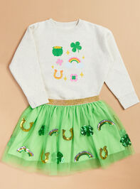 Lucky Doodles Sweatshirt Detail 3 - TULLABEE