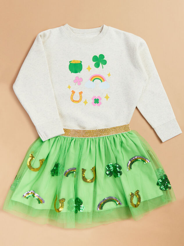 Lucky Doodles Sweatshirt Detail 3 - TULLABEE