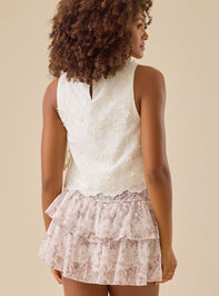 Jaycie Embroidered Side Tie Tank Detail 5 - TULLABEE