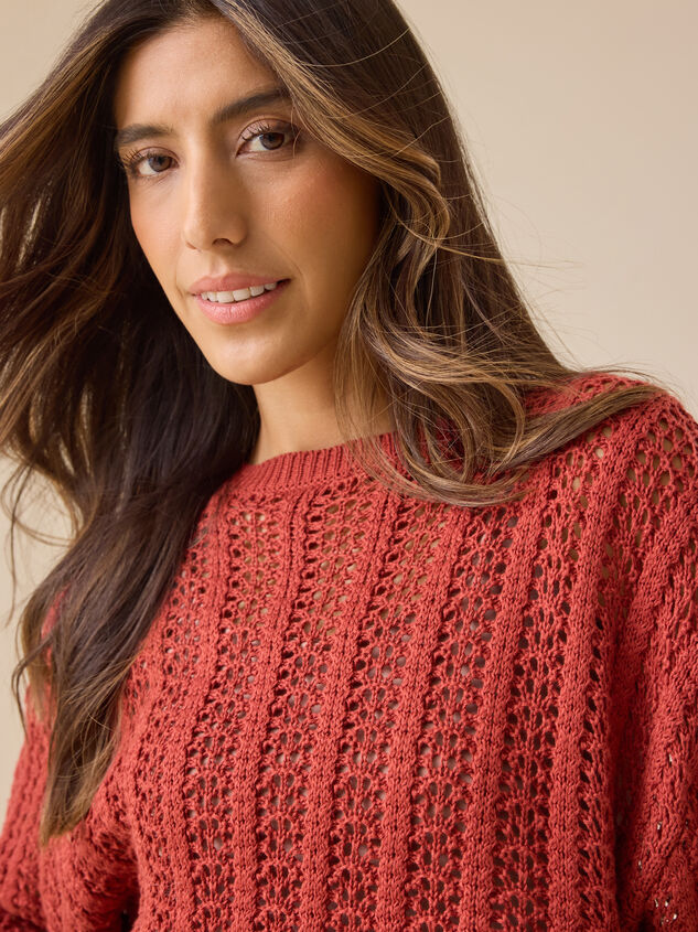 Anya Pointelle Sweater Detail 3 - TULLABEE