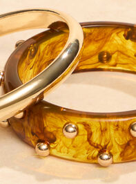 Taylor Resin Stud Bracelet Detail 2 - TULLABEE