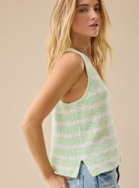 Chiara Striped Crochet Tank Detail 3 - TULLABEE
