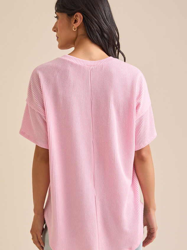 Alessia Ribbed Tunic Top Detail 4 - TULLABEE