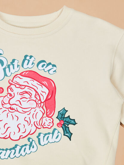 Put it on Santa's Tab Sweatshirt - TULLABEE