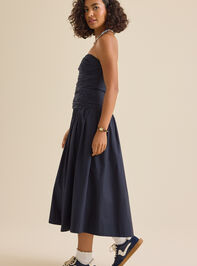 Skylar Poplin Midi Dress Detail 4 - TULLABEE