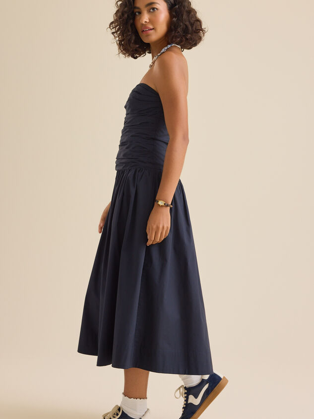 Skylar Poplin Midi Dress Detail 4 - TULLABEE