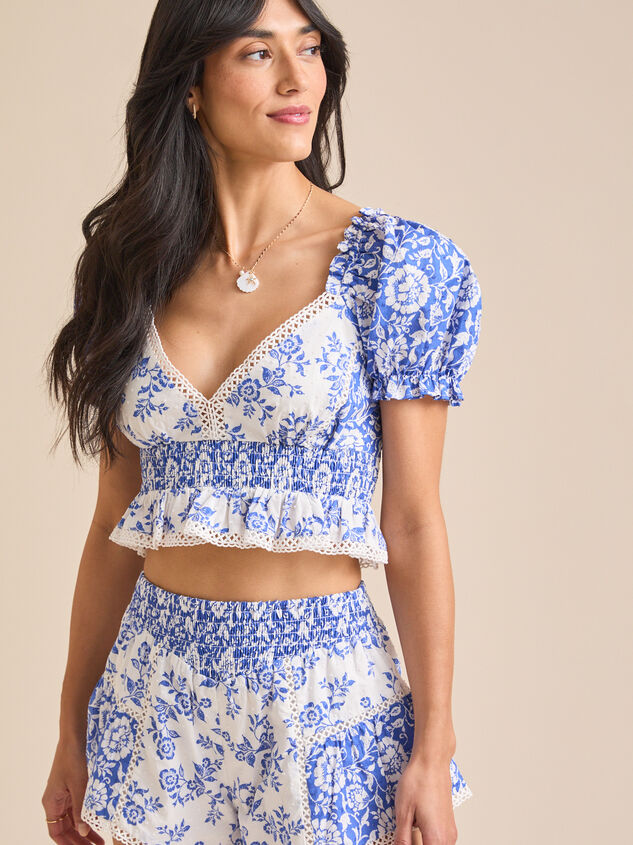 Amy Mix Print Top Detail 3 - TULLABEE